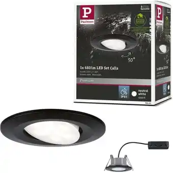 ManoMano Led Einbauleuchte Calla in Schwarz-matt 6W 500lm IP65 - black - Paulmann Angebot