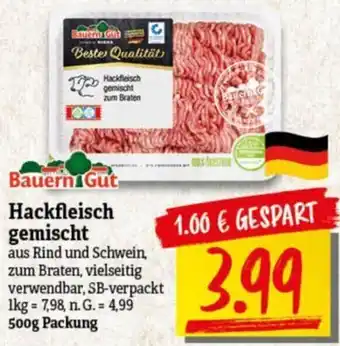 NP Discount Bauern Gut Hackfleisch gemischt 500g Packung Angebot