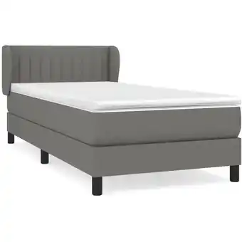 ManoMano Boxspringbett mit Matratze,Schlafzimmerbett,Polsterbett,Hotellbett Dunkelgrau 90x190 cm Stoff FBDSC222535 Maisonchic Angebot