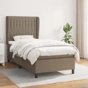 ManoMano Boxspringbett mit Matratze,Schlafzimmerbett,Polsterbett,Hotellbett Taupe 90x200 cm Stoff FRJR887655 Maisonchic Angebot