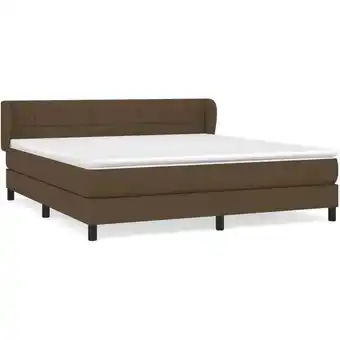 ManoMano Bettrahmen Einzelbett,Bettgestell und Polsterbett,Boxspringbett mit Matratze Dunkelbraun 180x200 cm Stoff Bonnevie 33185 - Br Angebot