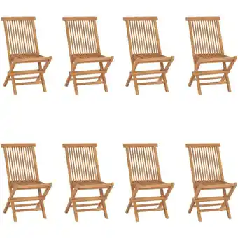 ManoMano 8 Stk. Klappbare Gartenstühle, Gartensessel, Gartenmöbel, Liegestühle Massivholz Teak LLOAQ707040 Maisonchic Angebot