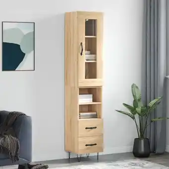 ManoMano Highboard Sideboard Sonoma-Eiche 34,5x34x180 cm Holzwerkstoff vidaXL Angebot