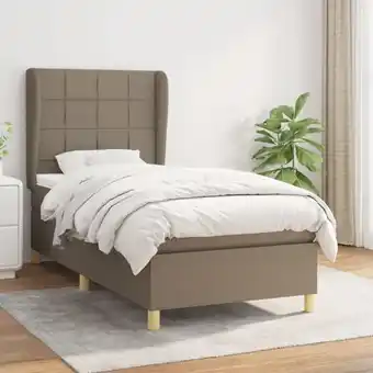 ManoMano Boxspringbett mit Matratze Taupe 90x200 cm Stoff vidaXL891196 Angebot