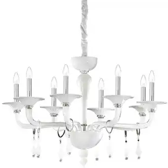 ManoMano Miramare - 8 Light Chandelier White Finish, E14 - Ideal Lux Angebot