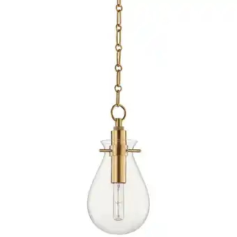 ManoMano Hudson Valley Lighting - Ivy 1 leichte kleine Pendelleuchte aus Messing, Glas Angebot