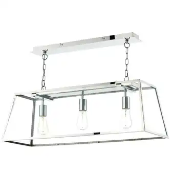 ManoMano Dar Lighting - dar academy - Straight Bar Pendelleuchte Edelstahl, 3x E27 Angebot