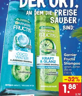 Netto Marken-Discount Garnier Fructis Shampoo versch. Sorten 250 ml Angebot