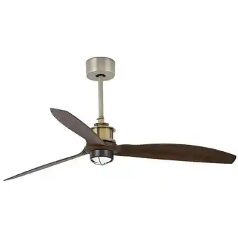 ManoMano Faro just - led Altgold, Holz Deckenventilator mit dc Smart Motor - Fernbedienung inklusive, 3000K Angebot