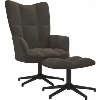 ManoMano Bonnevie - Relaxsessel mit Hocker Dunkelgrau Samt vidaXL118990 Angebot