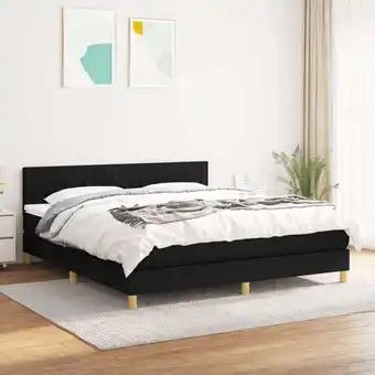 ManoMano Boxspringbett,Schlafzimmerbett mit Matratze Schwarz 160x200 cm Stoff vidaXL18328 Angebot