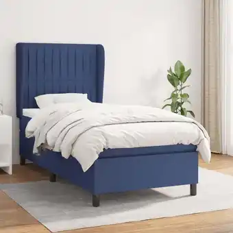 ManoMano Boxspringbett mit Matratze Blau 90x200 cm Stoff Vidaxl Blau Angebot