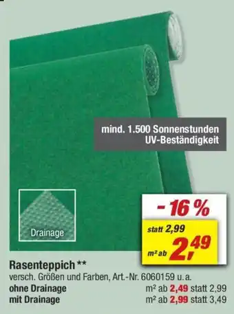 toom Baumarkt Rasenteppich ohne Drainage Angebot