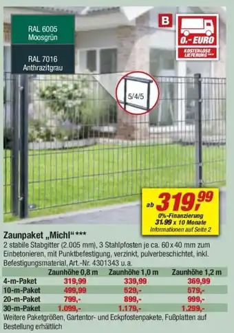 toom Baumarkt Zaunpaket ,,Michl" Angebot