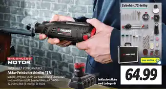 Lidl PARKSIDE PERFORMANCE Akku-Feinbohrschleifer 12 V Angebot