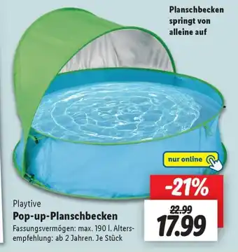 Lidl Playtive Pop-up-Planschbecken Angebot