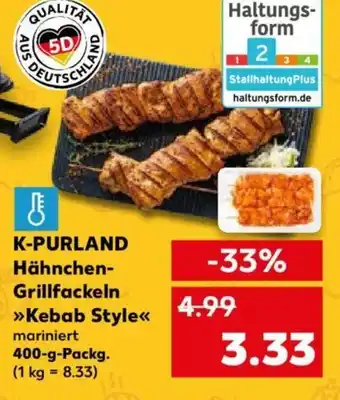 Kaufland K-PURLAND Hähnchen- Grillfackeln Kebab Style Angebot