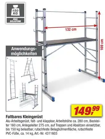 toom Baumarkt Faltbares Kleingerüst Angebot