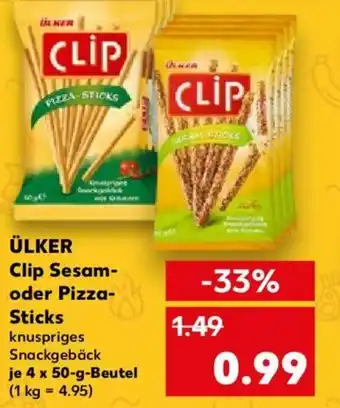 Kaufland ÜLKER Clip Sesam- oder Pizza- Sticks 4 x 50-g-Beutel Angebot