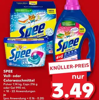 Kaufland SPEE Voll- oder Colorwaschmittel Angebot