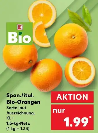 Kaufland Span./ital. Bio-Orangen 1,5 kg Netz Angebot