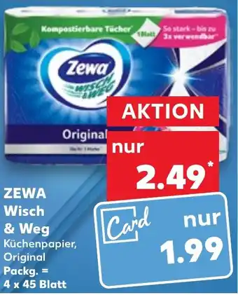 Kaufland ZEWA Wisch & Weg 4 x 45 Blatt Angebot