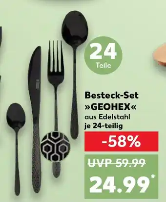 Kaufland Besteck-Set GEOHEX 24 teilig Angebot