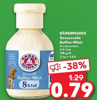 Kaufland BÄRENMARKE Genussvolle Kaffee-Milch 170 g Fl. Angebot