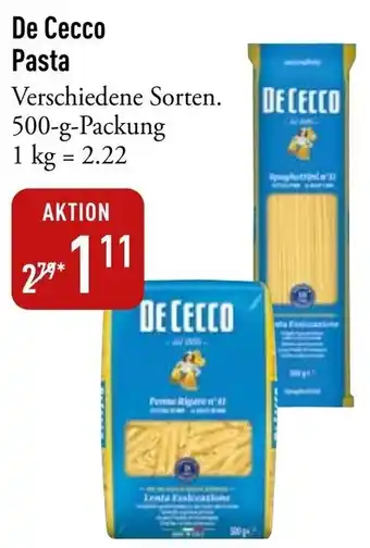 Galeria Markthalle De Cecco Pasta 500 g Packung Angebot