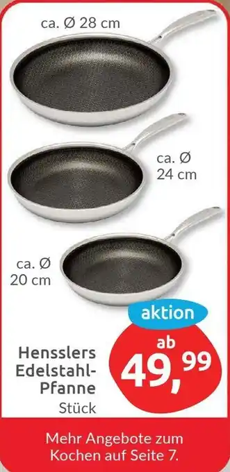 Budni Hensslers Edelstahl Pfanne Angebot