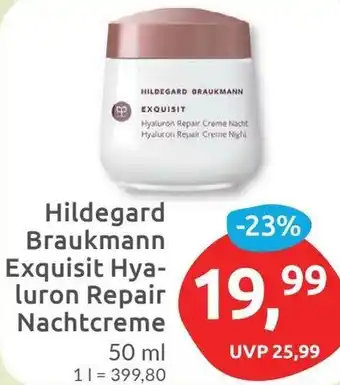 Budni Hildegard Braukmann Exquisit Hyaluron Repair Nachtcreme 50 ml Angebot