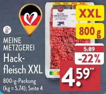 Aldi Nord MEINE METZGEREI Hackfleisch XXL 800 g Packung Angebot