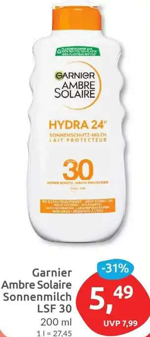 Budni Garnier Ambre Solaire Sonnenmilch LSF 30, 200 ml Angebot