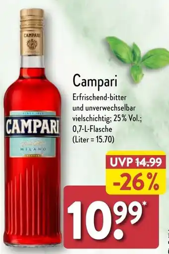 Aldi Nord Campari 0,7 L Flasche Angebot