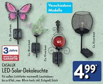 Aldi Nord CASALUX LED-Solar-Dekoleuchte Angebot