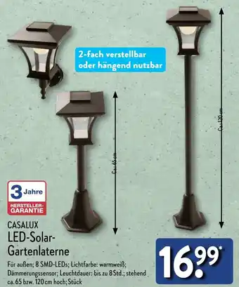 Aldi Nord CASALUX LED-Solar Gartenlaterne Angebot