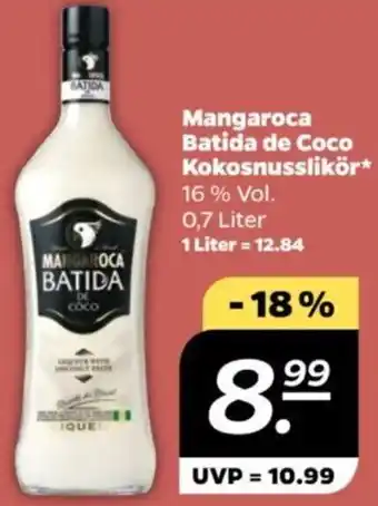 NETTO Mangaroca Batida de Coco Kokosnusslikör 0,7 Liter Angebot