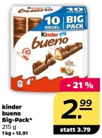 NETTO kinder bueno Big-Pack 215 g Angebot