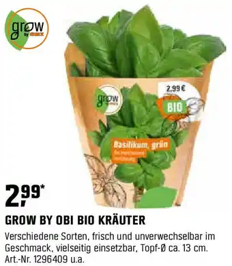 OBI GROW BY OBI BIO KRÄUTER Angebot