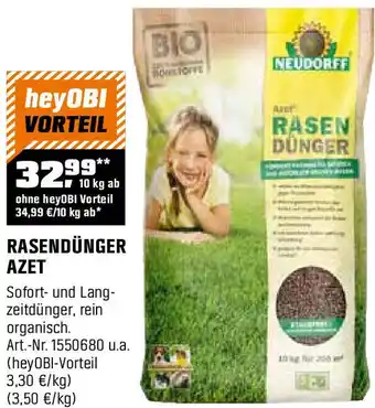 OBI NEUDORFF RASENDÜNGER AZET Angebot