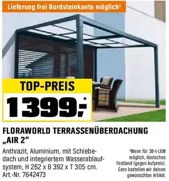 OBI FLORAWORLD TERRASSENÜBERDACHUNG ,,AIR 2" Angebot