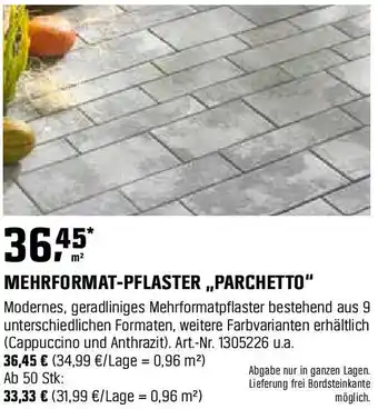 OBI MEHRFORMAT-PFLASTER ,,PARCHETTO" Angebot