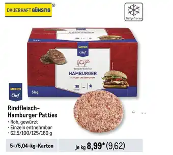 METRO METRO Chef Rindfleisch-Hamburger Patties kg Angebot