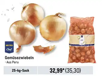 METRO METRO Chef Gemüsezwiebeln 25-kg-Sack Angebot