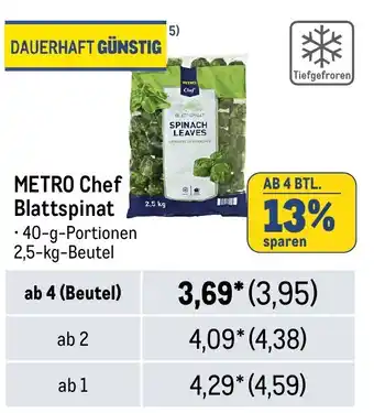 METRO METRO Chef Blattspinat 2,5-kg-Beutel Angebot