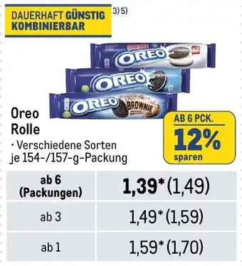 METRO Oreo Rolle je 154-/157-g-Packung Angebot