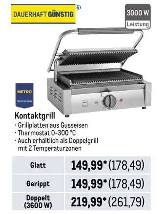 METRO METRO PROFESSIONAL Kontaktgrill Glatt Angebot