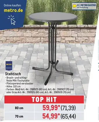 METRO METRO PROFESSIONAL Stehtisch 80 cm Angebot