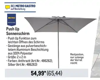 METRO METRO PROFESSIONAL Push Up Sonnenschirm Angebot