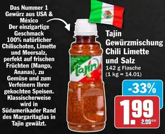 Hit Tajín Gewürzmischung Chili Limette und Salz 142 g Flasche Angebot